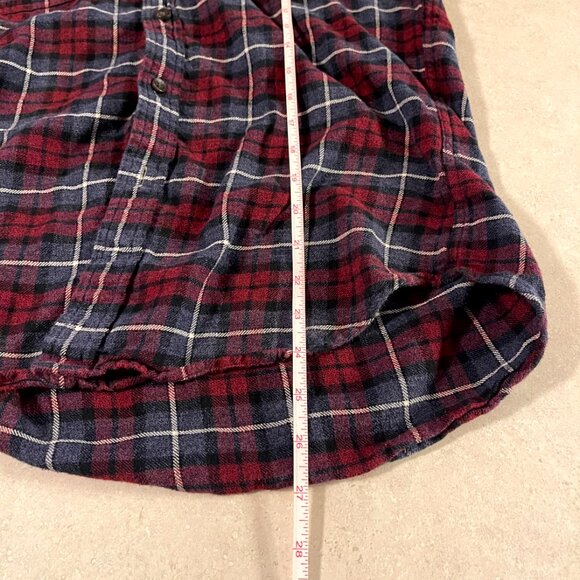 Goodfellow & Co Men's Plaid Flannel Shirt Size Medium Red, Blue, White - Picture 7 of 7